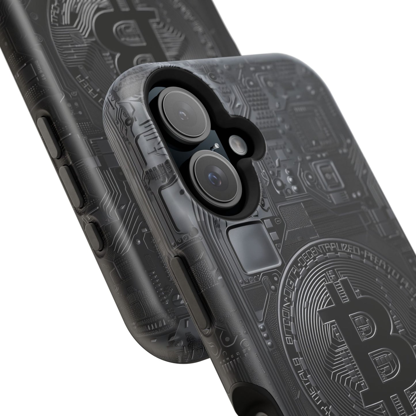 Black Bitcoin Magnetic iPhone Cases - Ideal for Tech Enthusiasts
