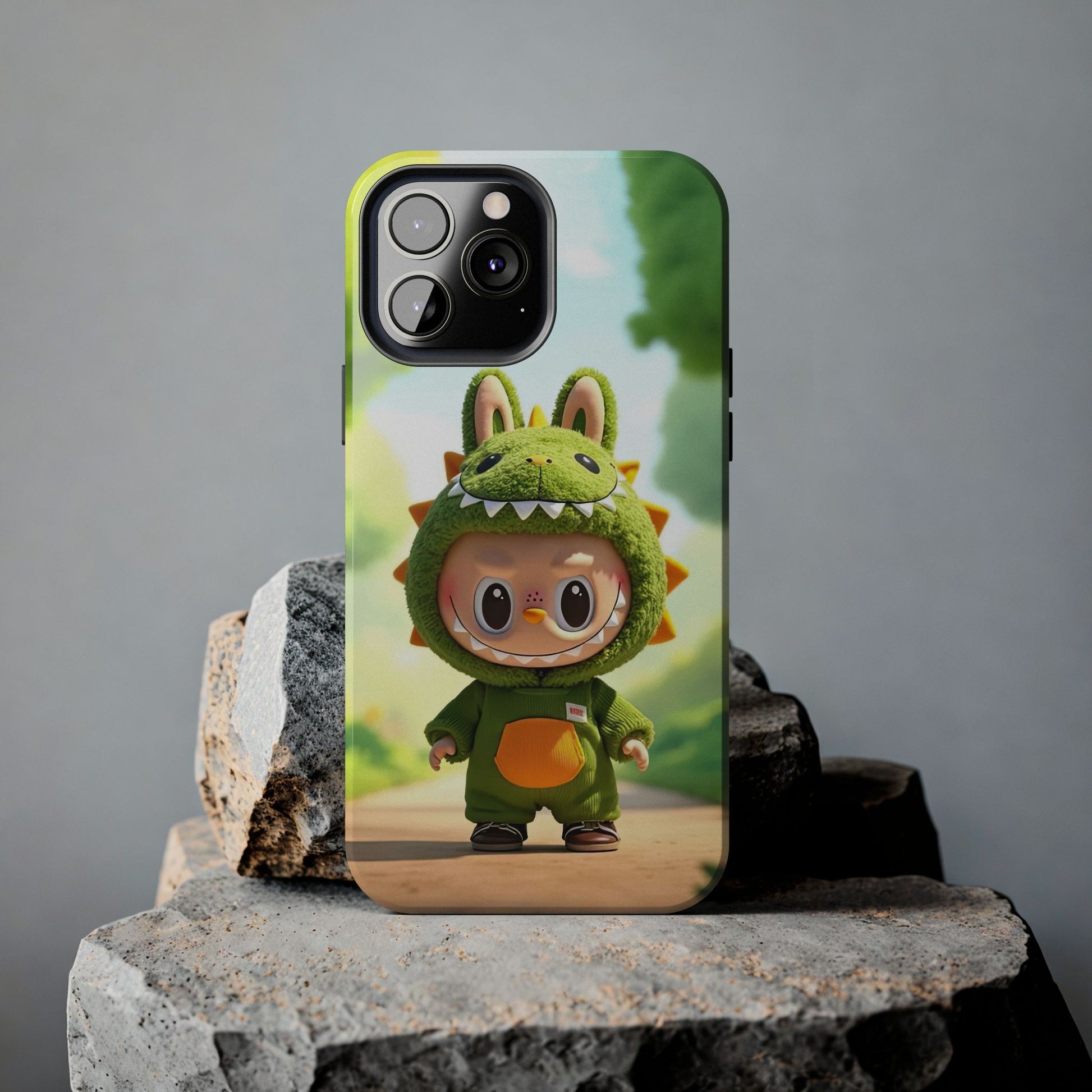 The Monsters Tough Case for iPhone Models – Playful Dinosaur Design, Dual Layer Protective Cover, Fun Mobile Accessory