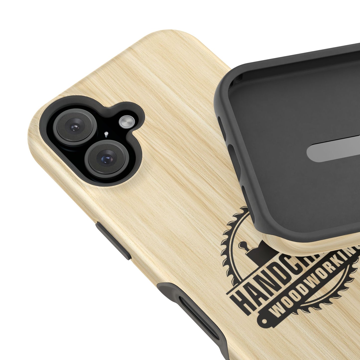 Handcrafted Woodworking Logo Magnetic Phone Cases