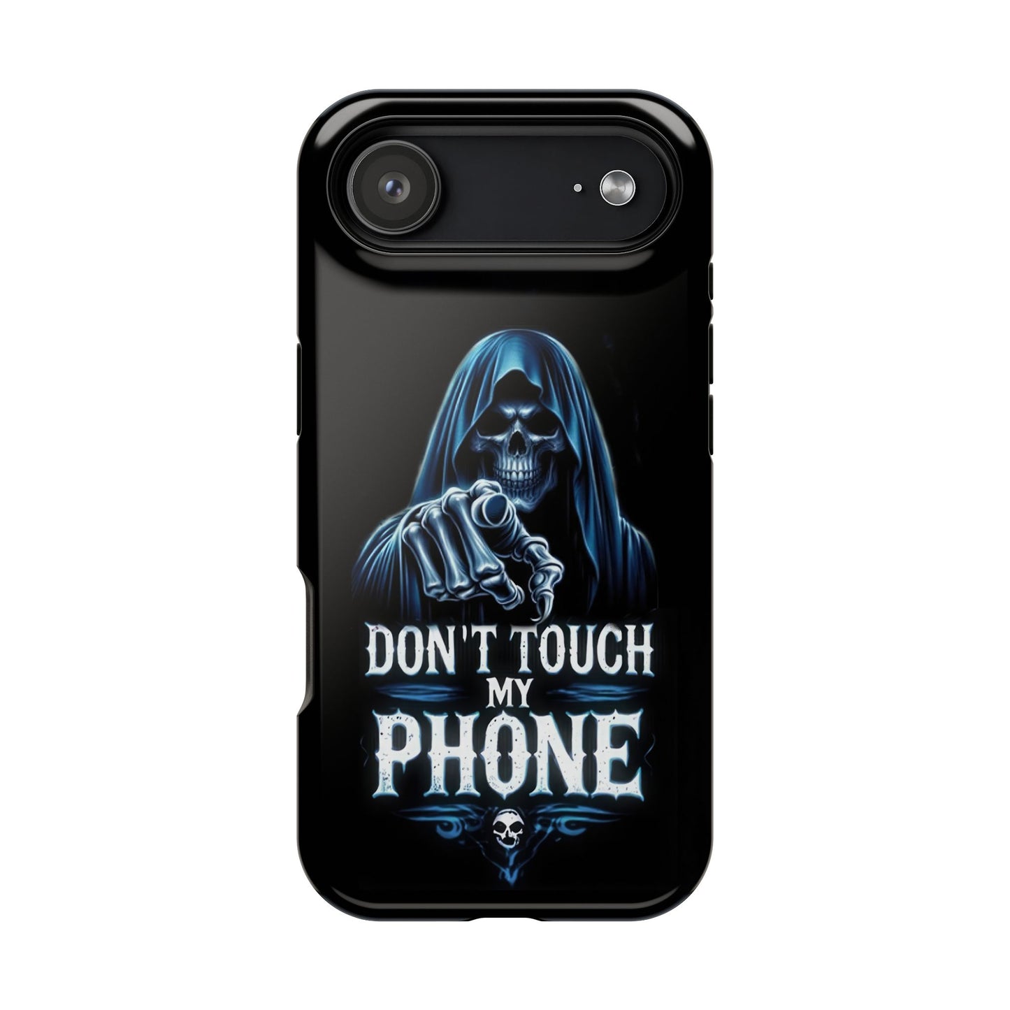 Gothic Magnetic iPhone Case: Don't Touch My Phone