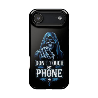 Gothic Magnetic iPhone Case: Don't Touch My Phone