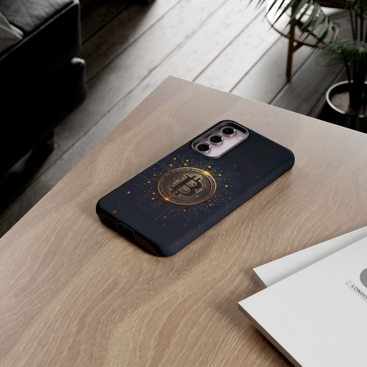 Bitcoin Samsung Tough Case for Smartphones, Crypto Lover Phone Accessory