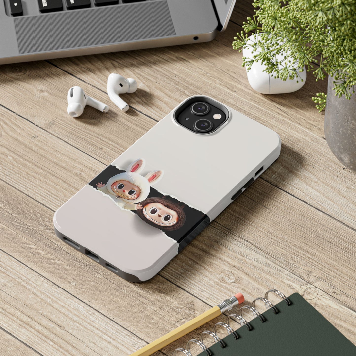 The Monsters Tough Case for iPhone Models and Variations – Dual Layer Protective Cover, Playful Design, Cute Mobile Accessory