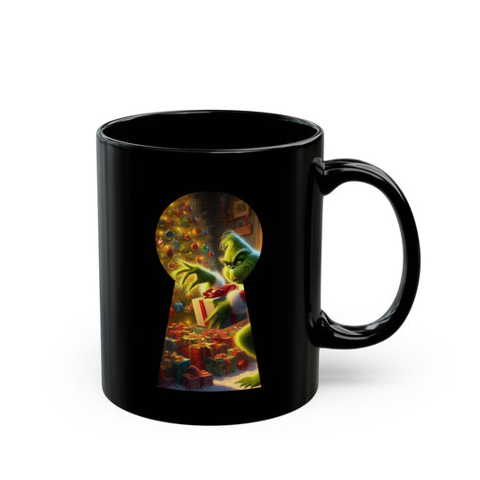 Christmas Secret Grinch Black Mug - 11oz, 15oz