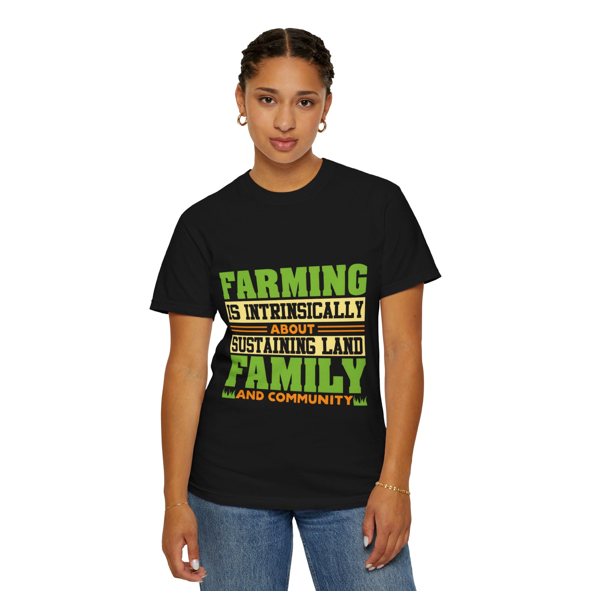 Farming Family Community T-Shirt - Unisex Garment-Dyed Tee