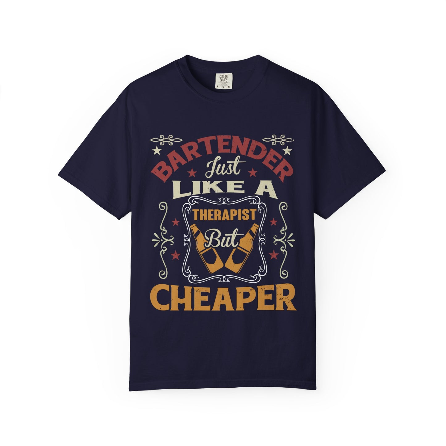 Bartender T-Shirt - Just Like a Therapist, Funny Unisex Tee