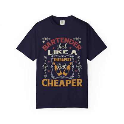Bartender T-Shirt - Just Like a Therapist, Funny Unisex Tee