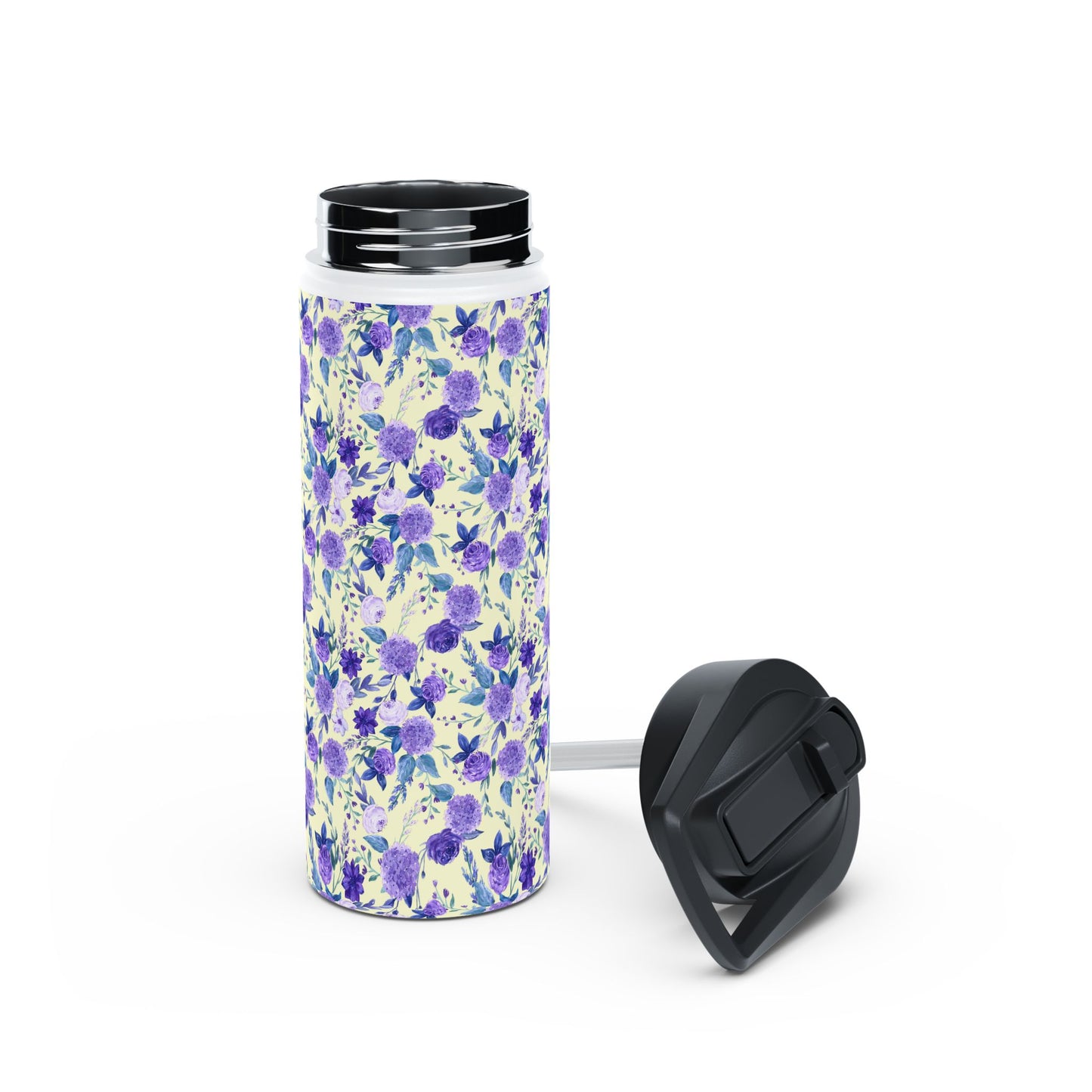 Violet Stainless Steel Water Bottle, Standard Lid