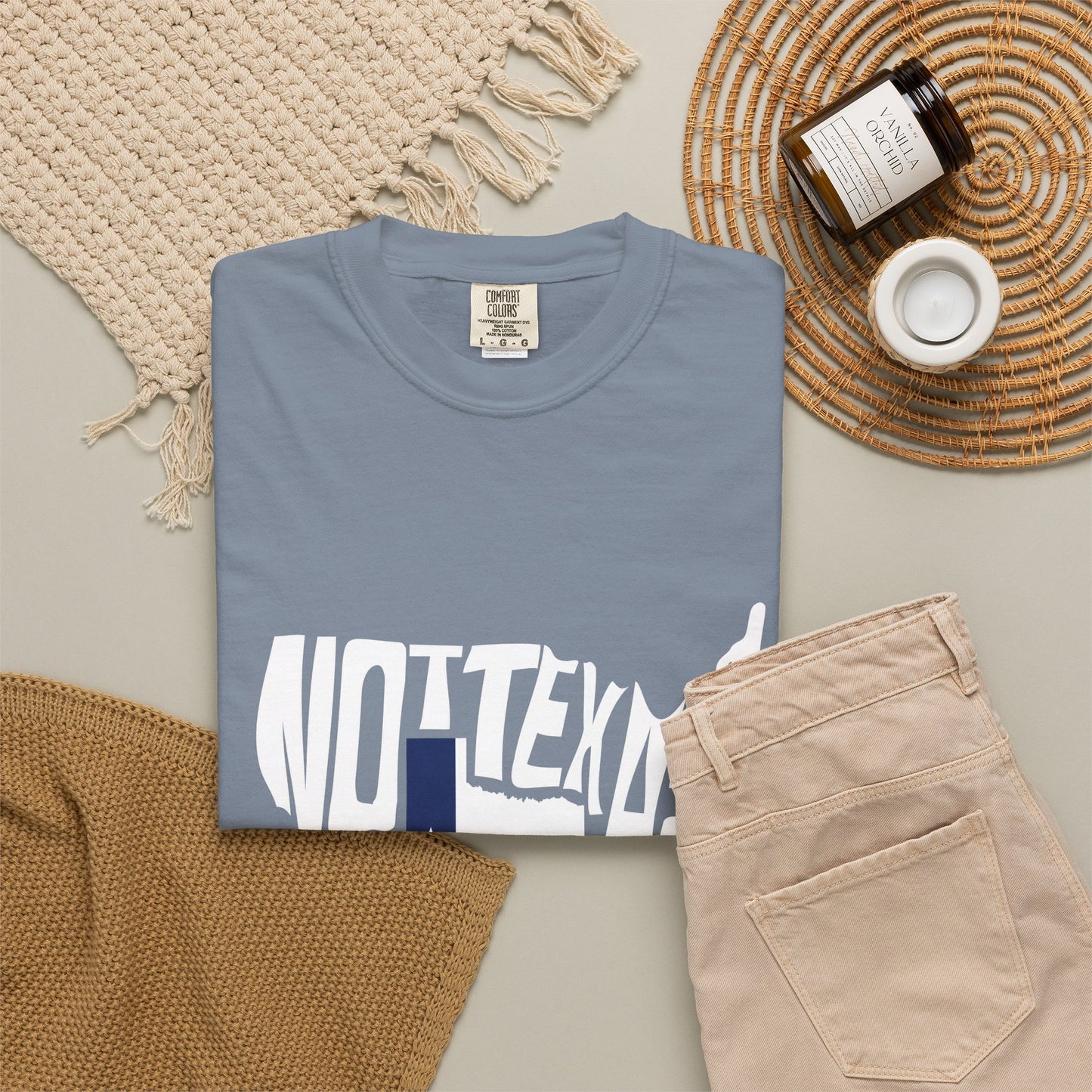Unisex Garment-Dyed T-Shirt - Texas Graphic Tee - Fun Casual Wear for Texas Lovers