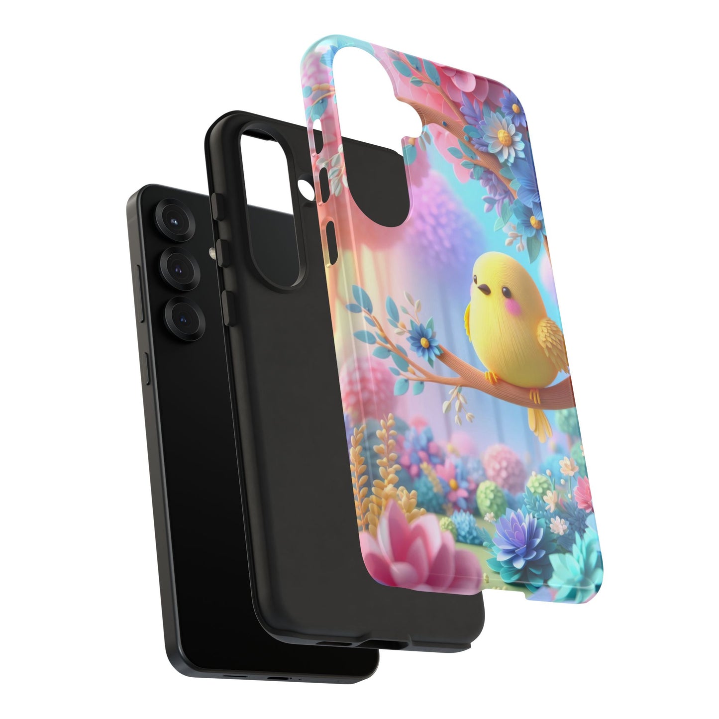 Colorful Bird Samsung Phone Case, Spring Vibe Mobile Shell