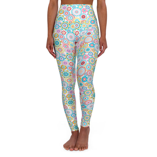 Flower Pop High Waisted Yoga Leggings (AOP)