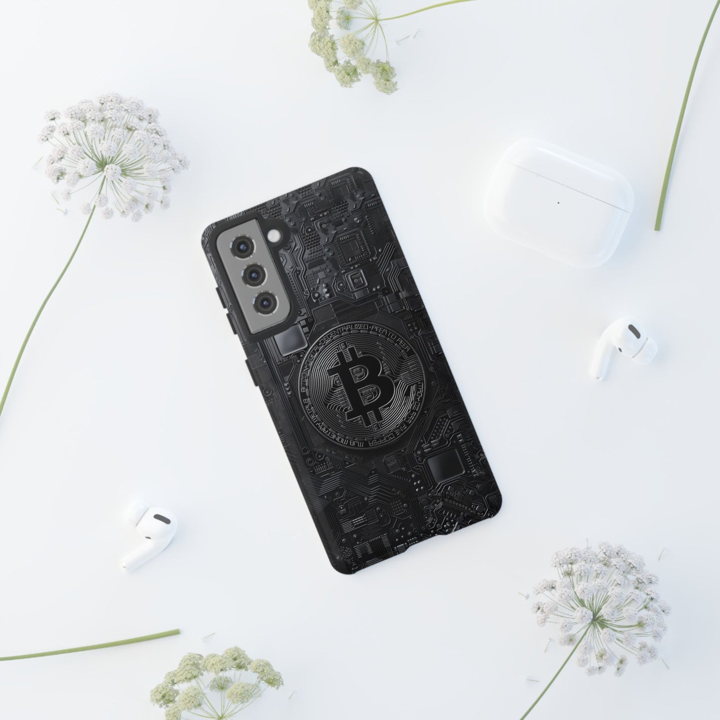 Bitcoin Samsung Tough Phone Case, Cryptocurrency Protection Cover