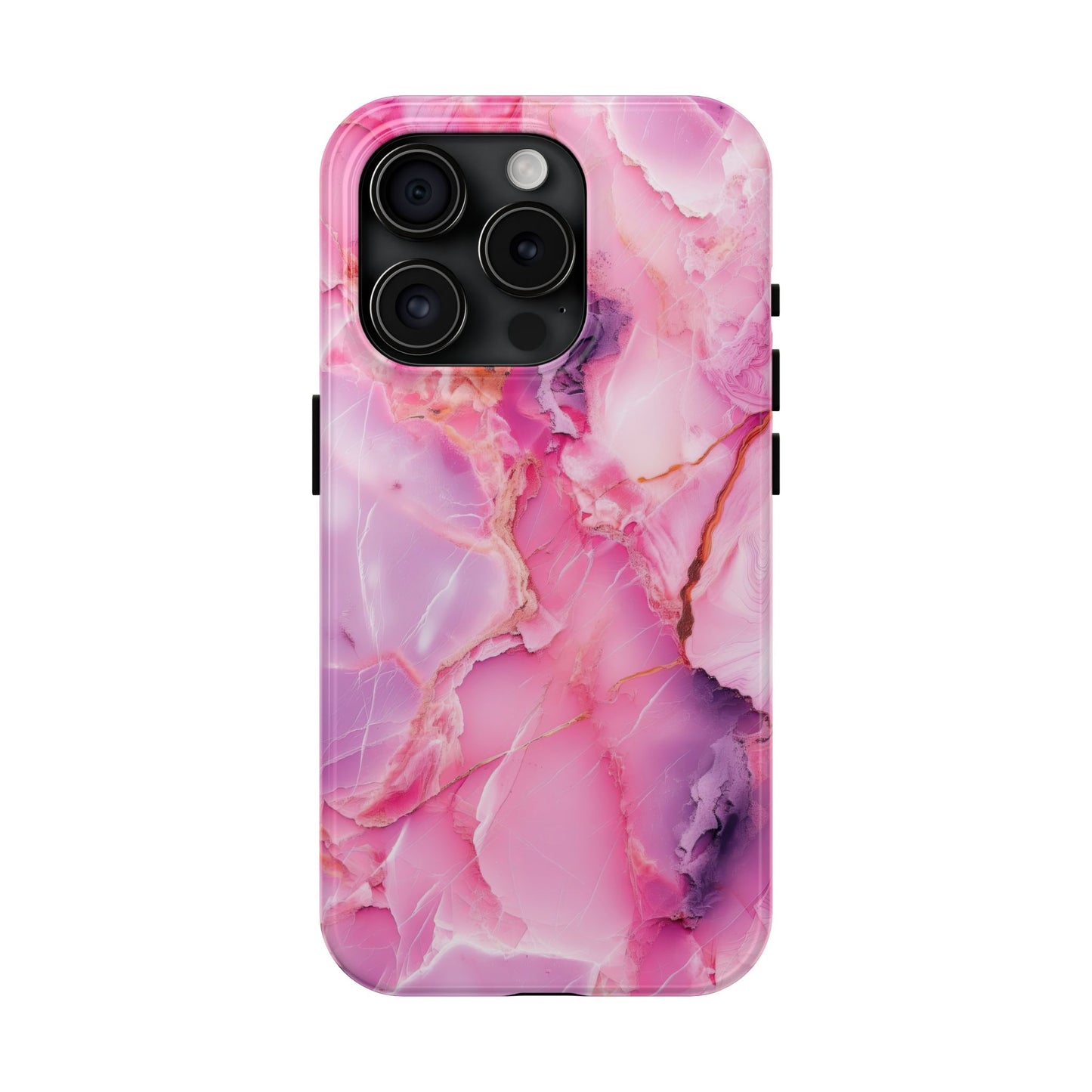 Pink Marble Tough Cases for iPhone, Stylish Protective Covers