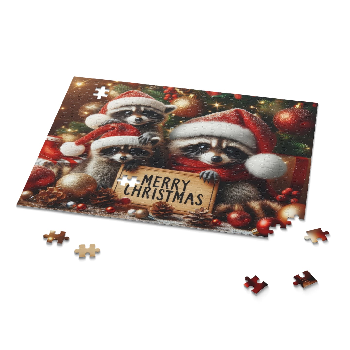 Festive Fur Family Puzzle (120, 252, 500-Piece)