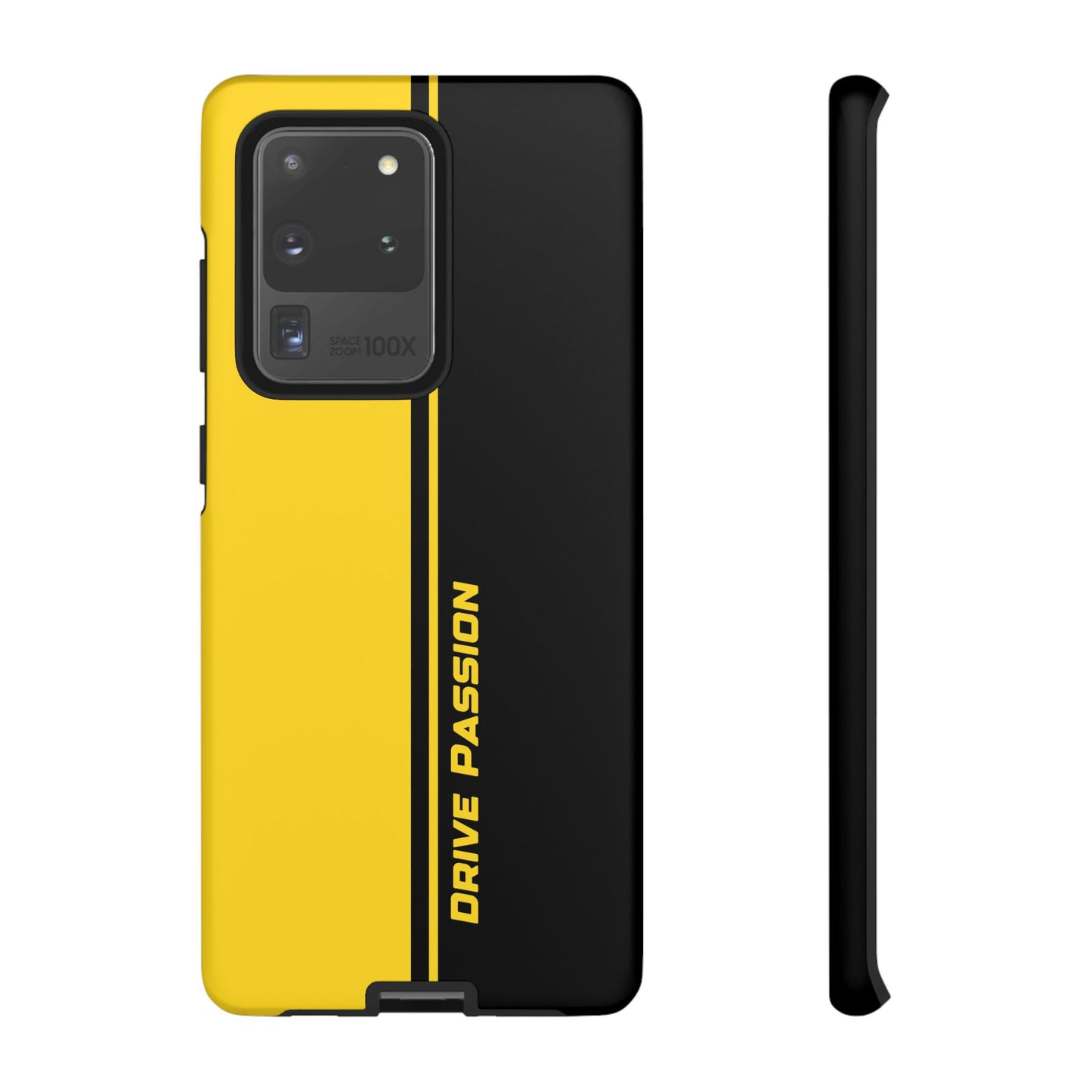 Drive Passion Tough Case – Bold Yellow & Black Design