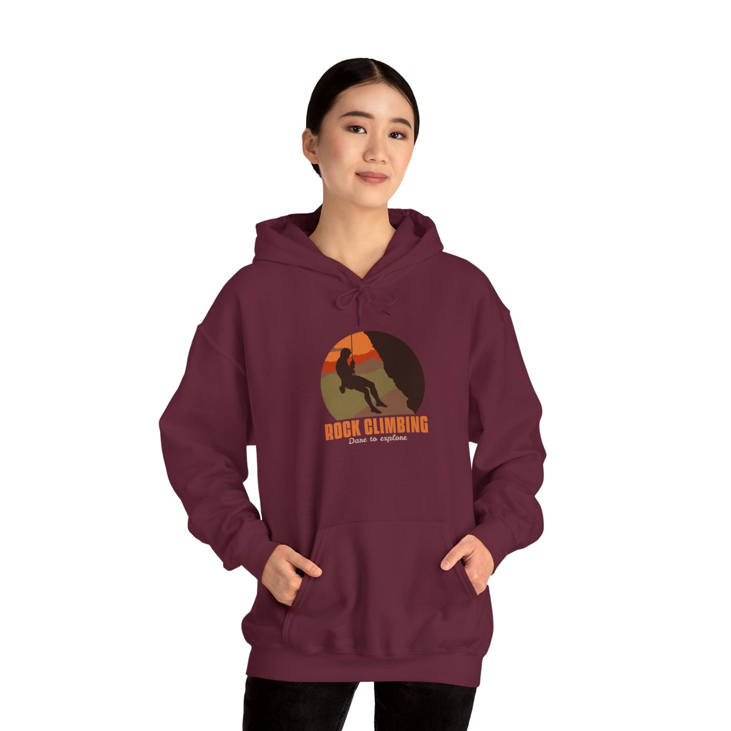 Rock Climbing Dare To Explore Unisex Heavy Blend™ Hooded Sweatshirt