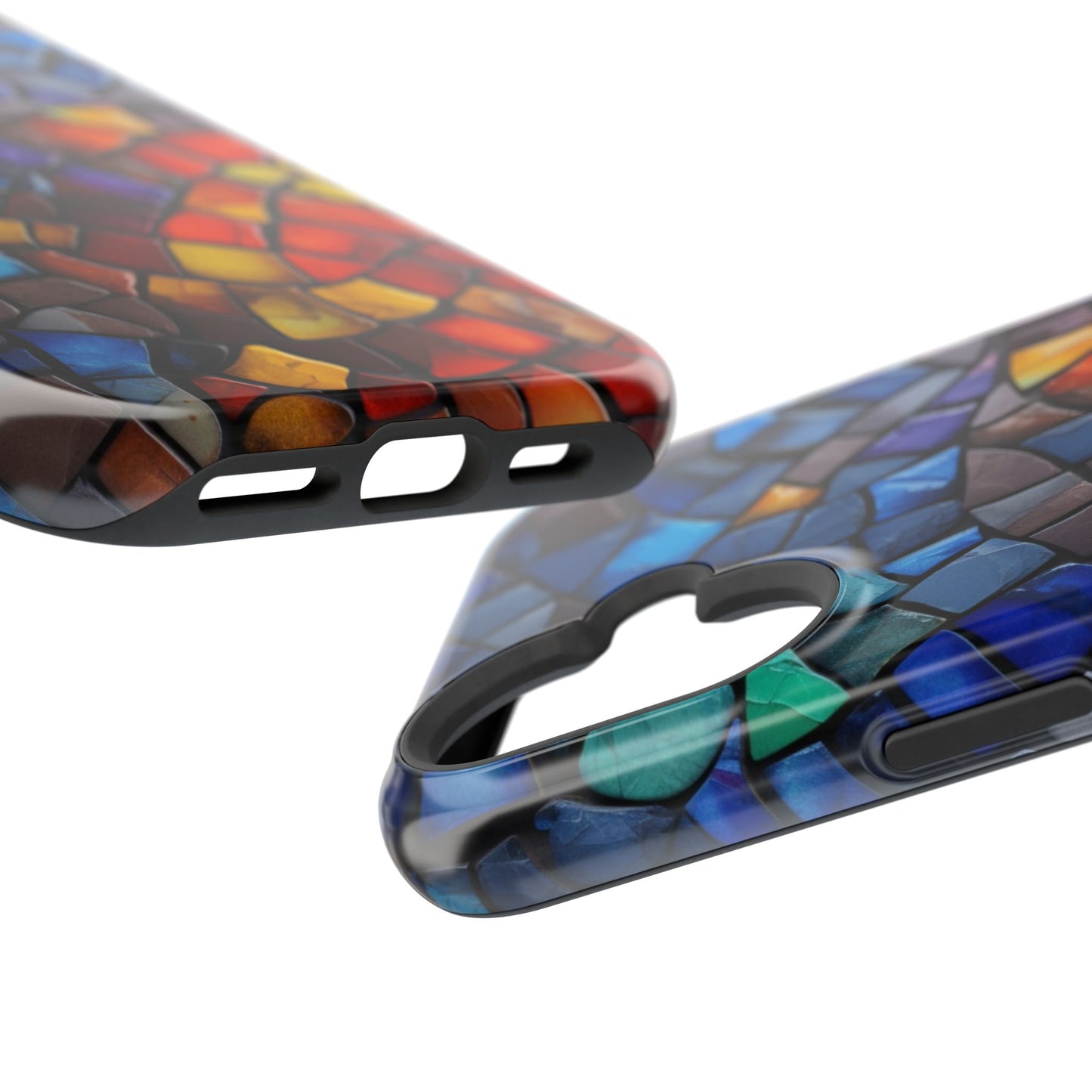 Stained Glass Impact-Resistant Phone Case, Colorful Phone Cover