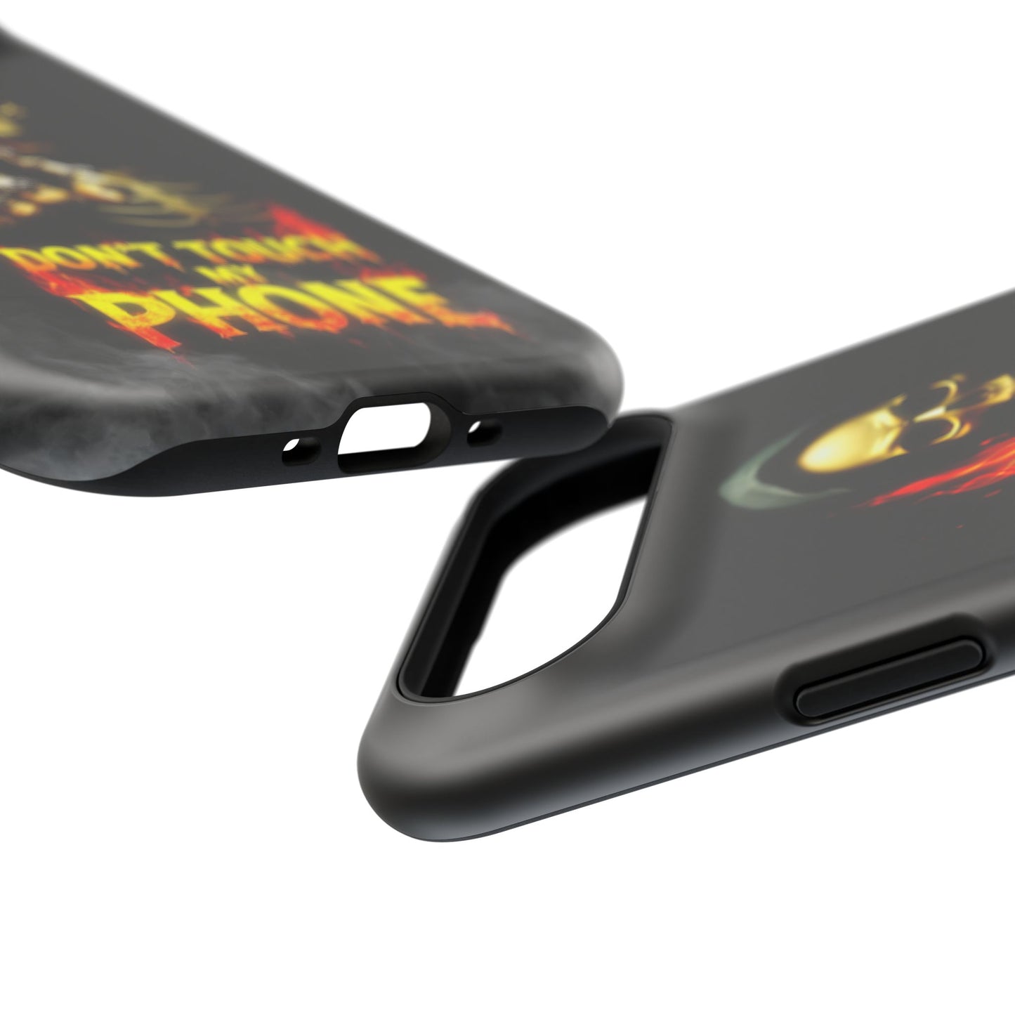 Skull Design Impact-Resistant iPhone Case, Don't Touch My Phone