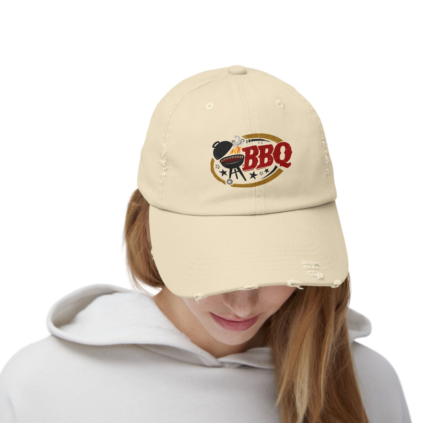 Unisex Distressed BBQ Cap - Perfect for Grill Lovers