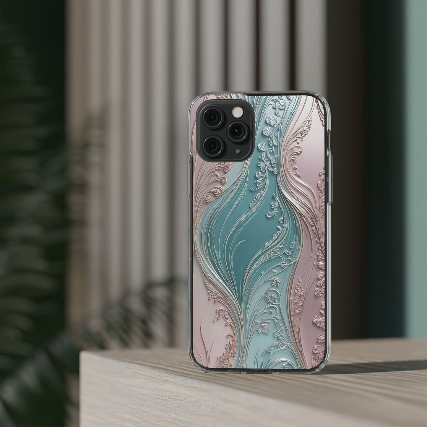 Elegant Clear Phone Cases,  Abstract Design