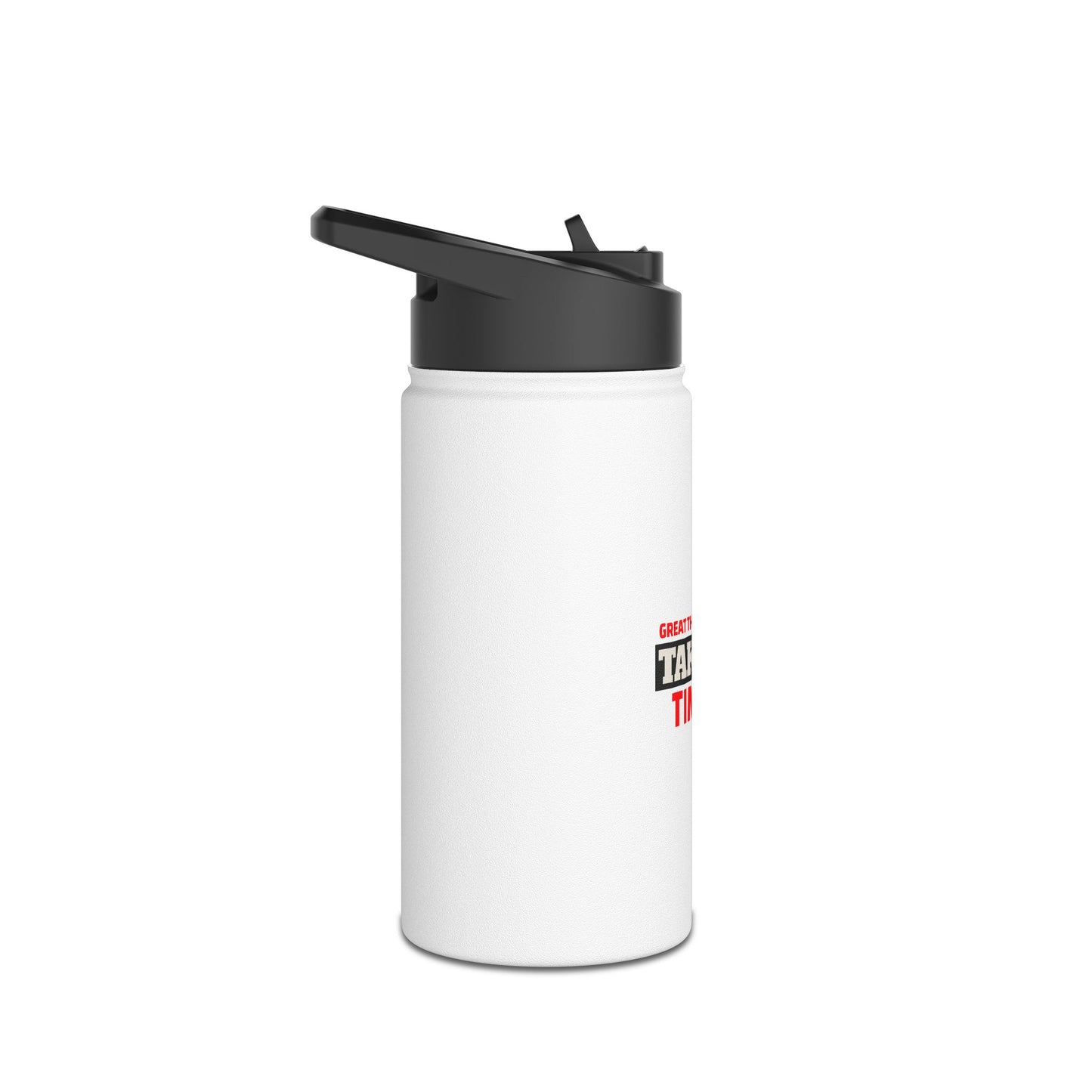 Great Things Take Time  Stainless Steel Water Bottle, Standard Lid