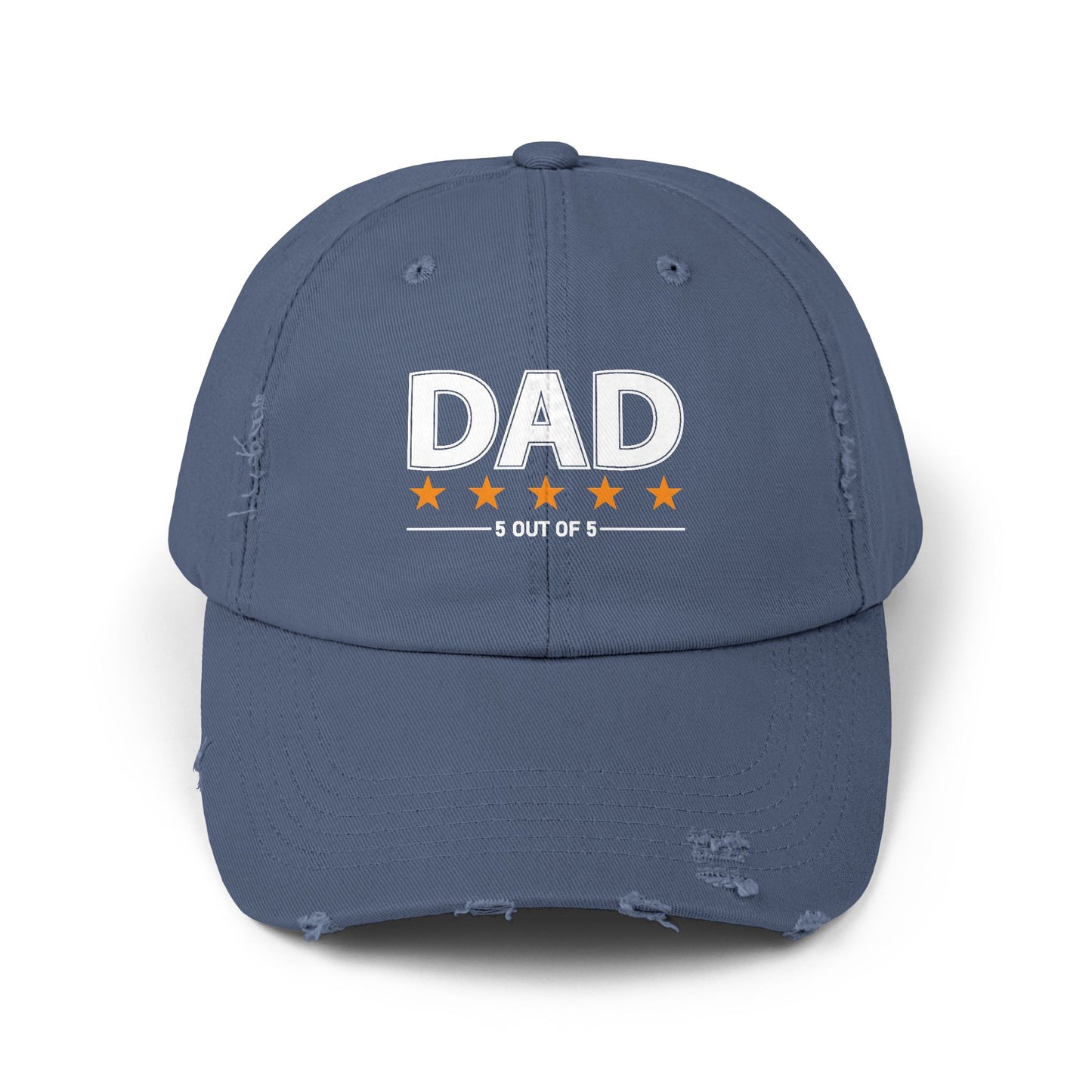 Dad 5 out of 5 Stars Unisex Distressed Cap