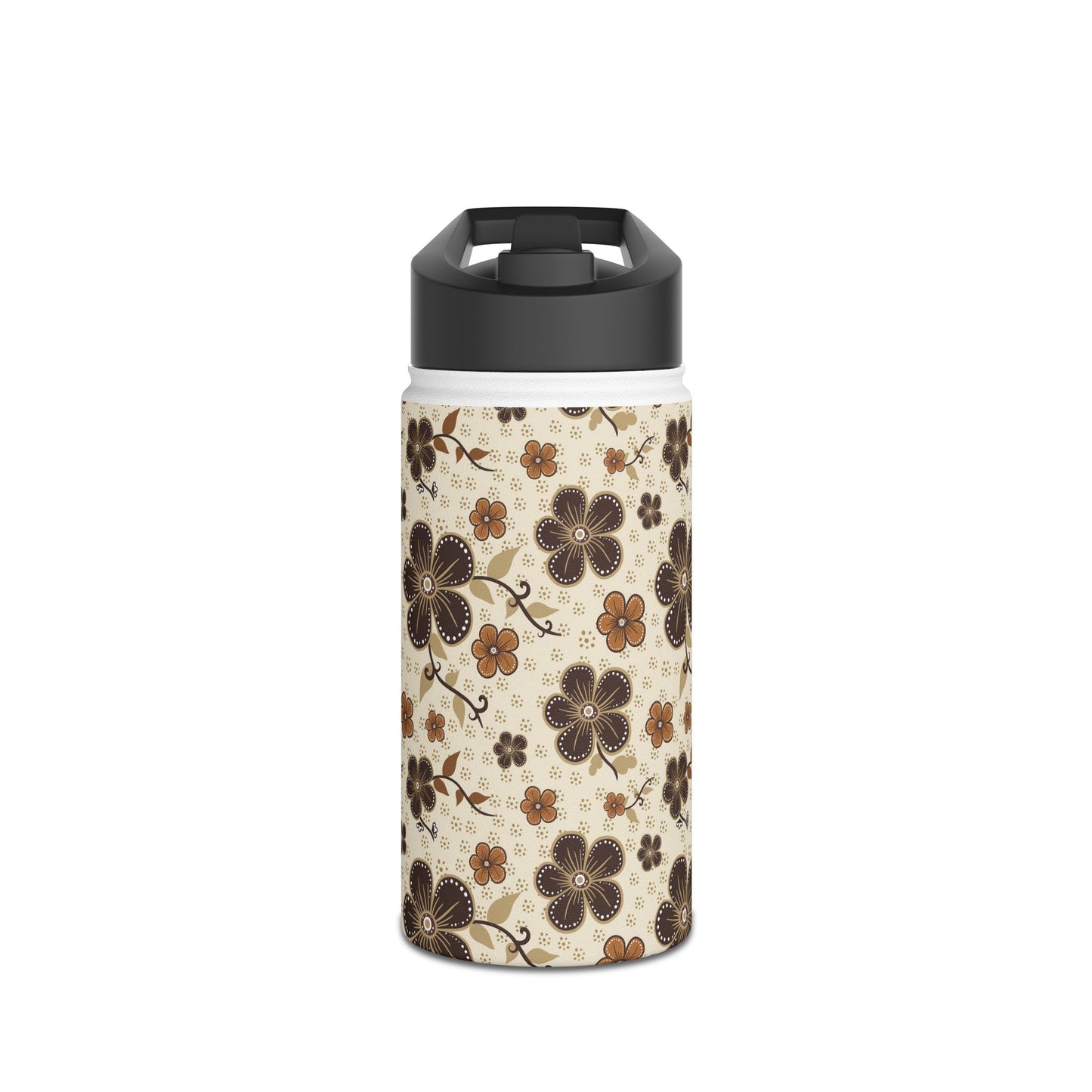 Timeless Elegance Stainless Steel Water Bottle, Standard Lid / Beige