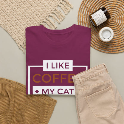 Coffee Cat Lover T-shirt, Funny Graphic Tee