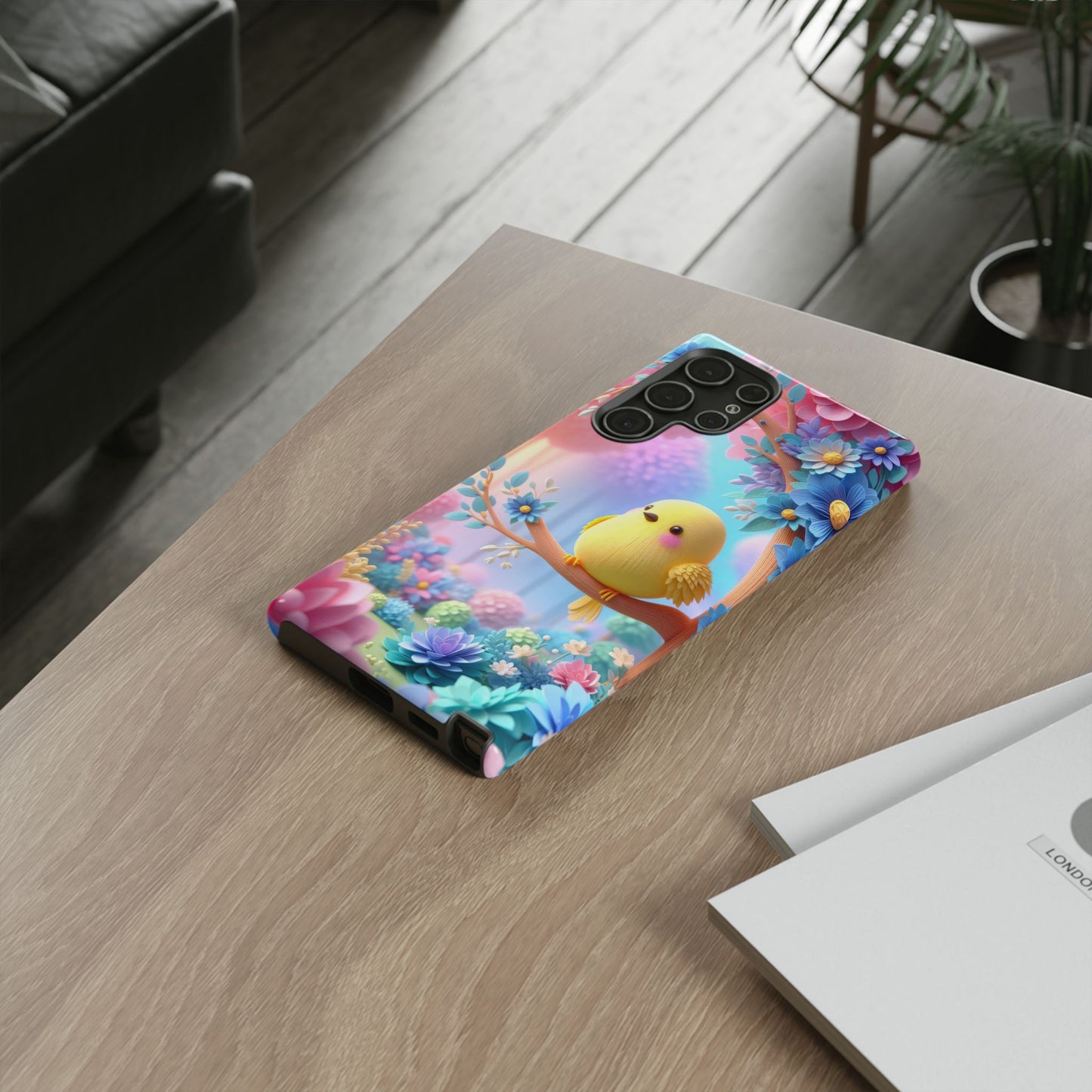 Colorful Bird Samsung Phone Case, Spring Vibe Mobile Shell