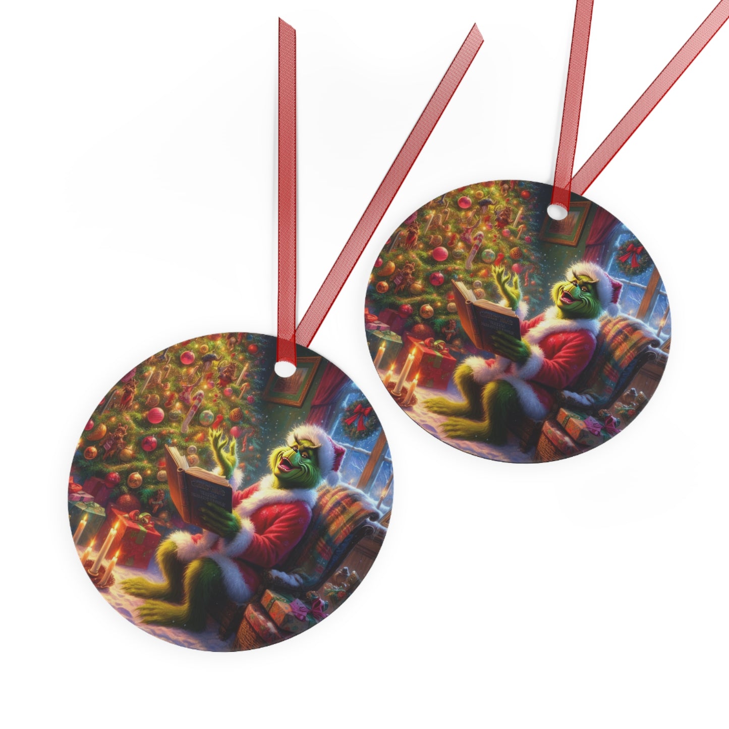 Grinch’s Christmas Chronicles Metal Ornaments, 2-Side Print