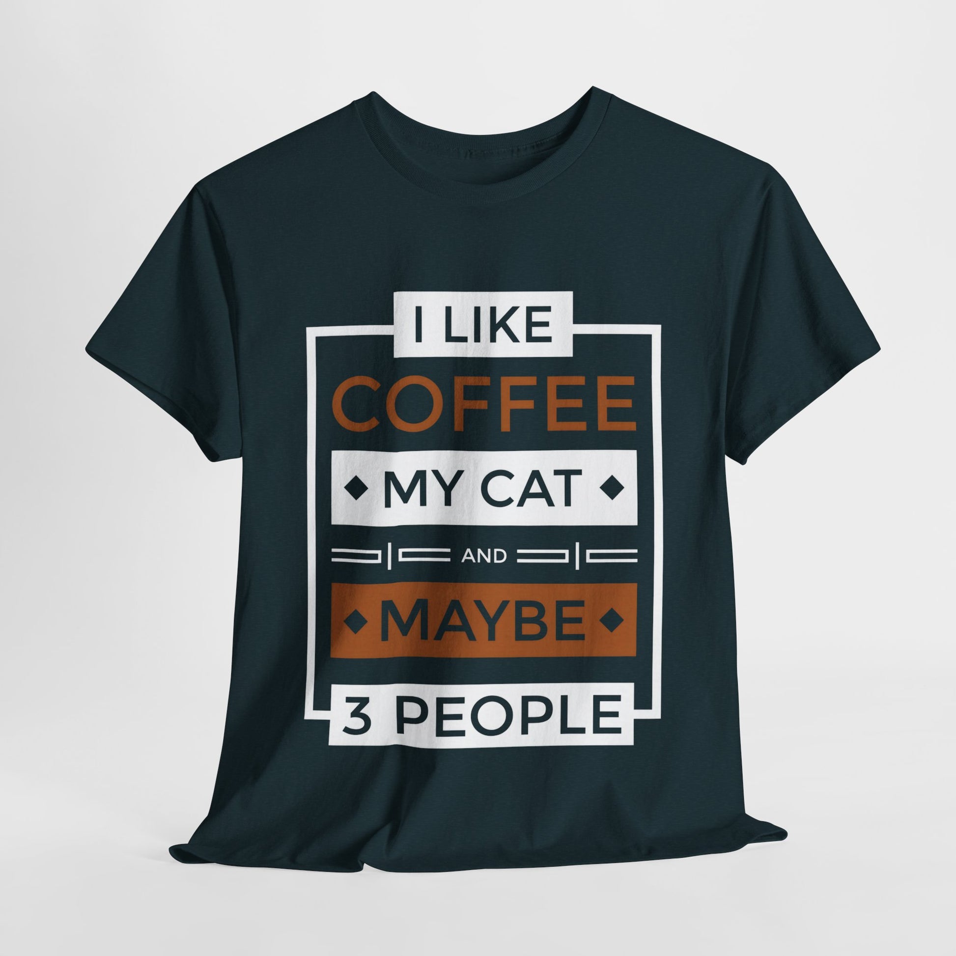 Jakers Coffee Cat Lover T-shirt, Funny Graphic Tee, Gift for Cat Owners, Cat Mom Shirt, Introvert Tee, Gift for Cat Lovers