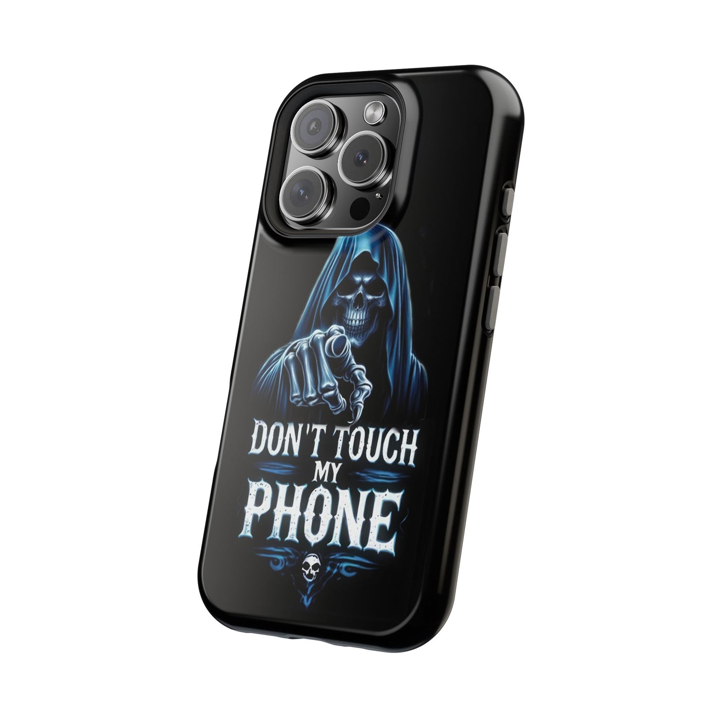 Gothic Magnetic iPhone Case: Don't Touch My Phone