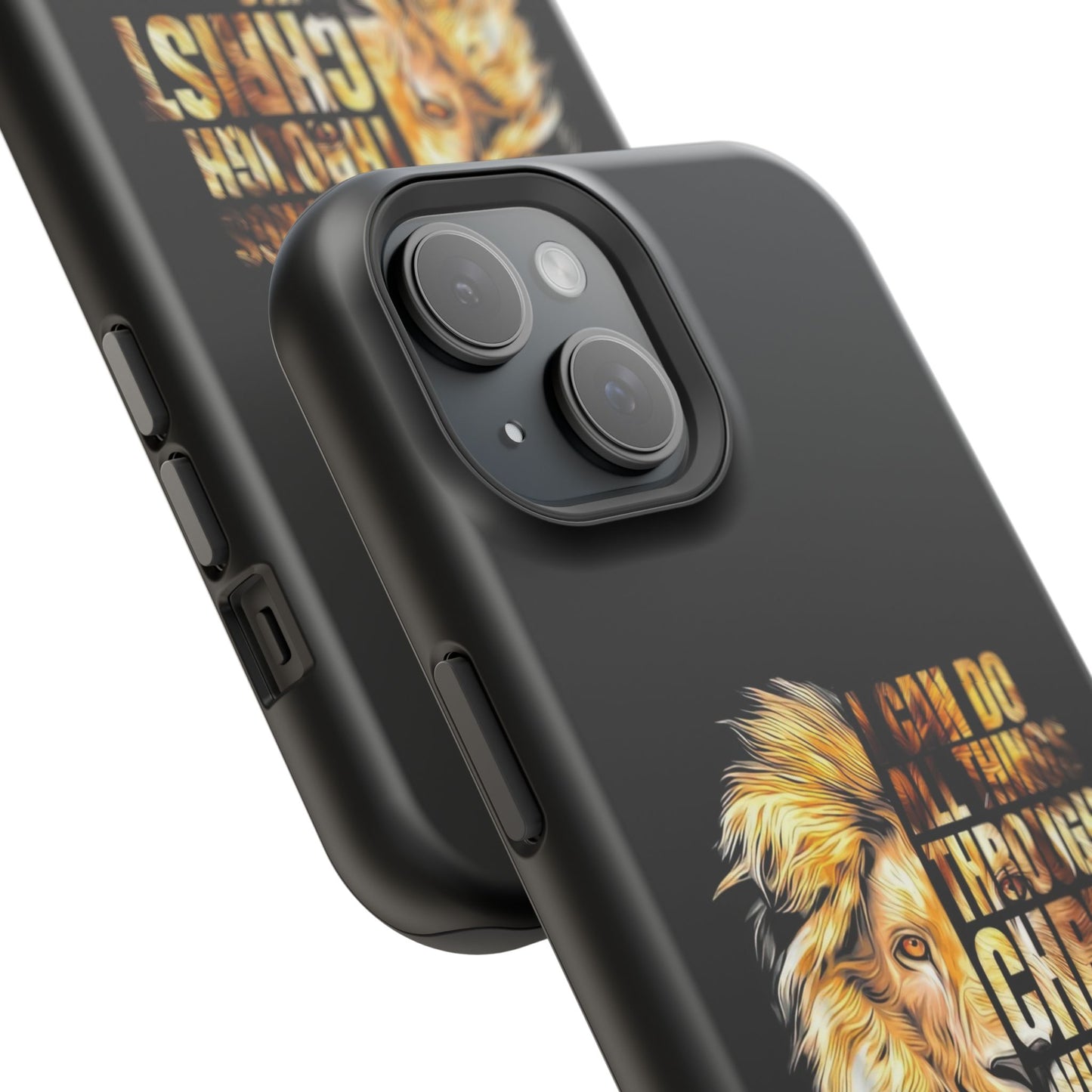 Inspirational Lion Magnetic iPhone Case, Strength & Faith, Christian Accessories