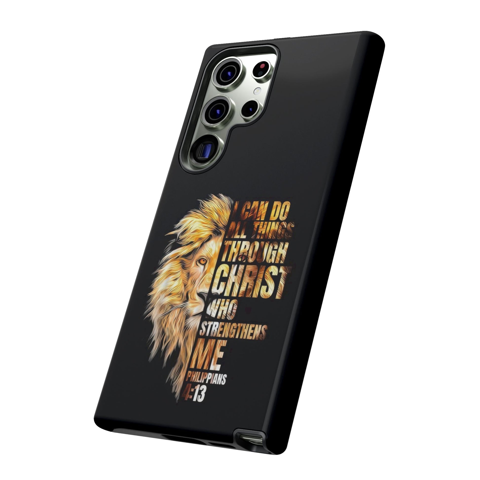 Inspirational Lion  Samsung Phone Case, Strength & Faith, Christian Accessories