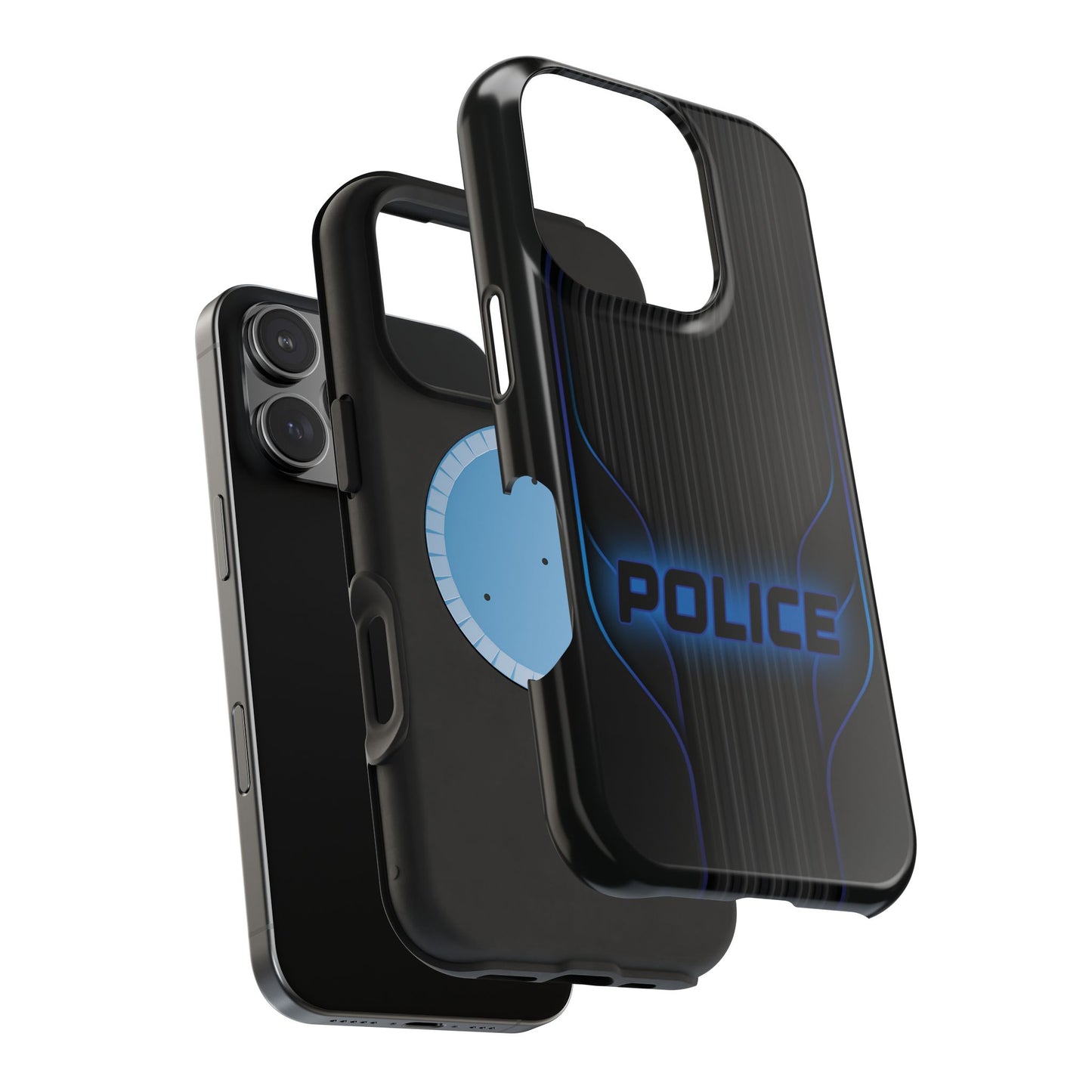 Police Magnetic Phone Cases, Blue Light