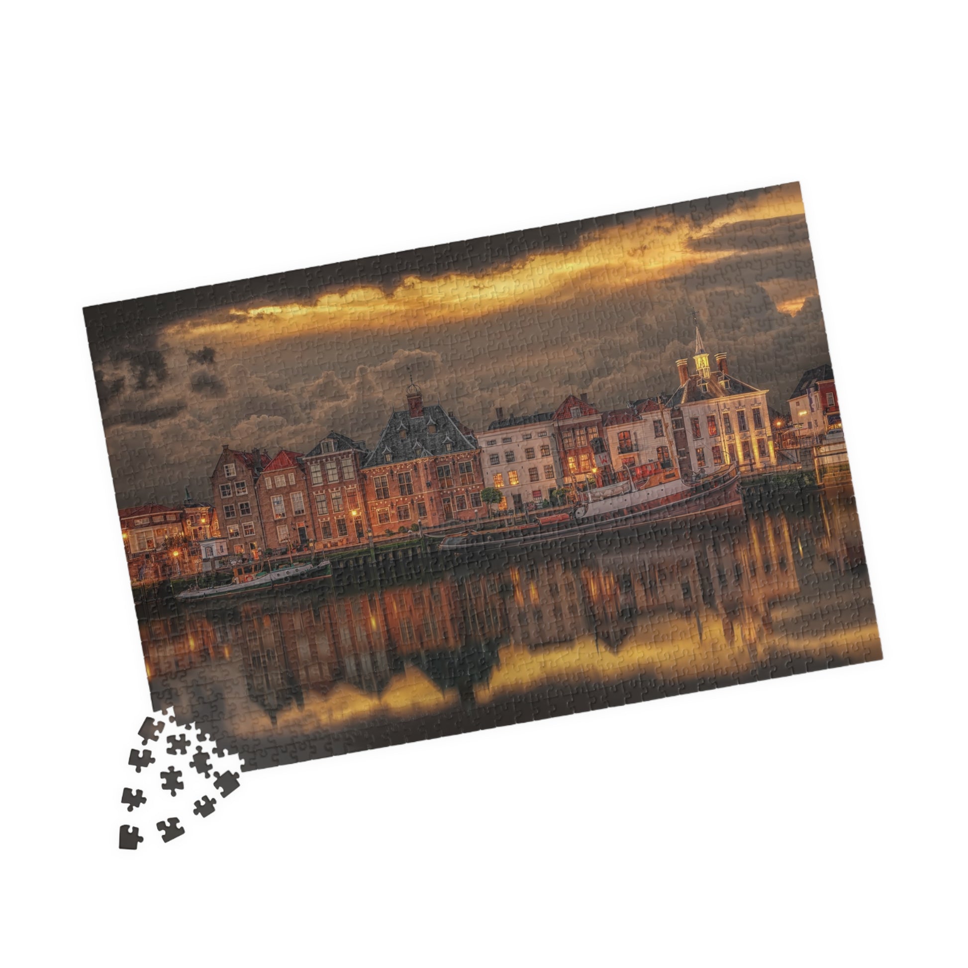 Jigsaw Puzzle - Old Port Of Maasslui Netherland, 1014 pcs