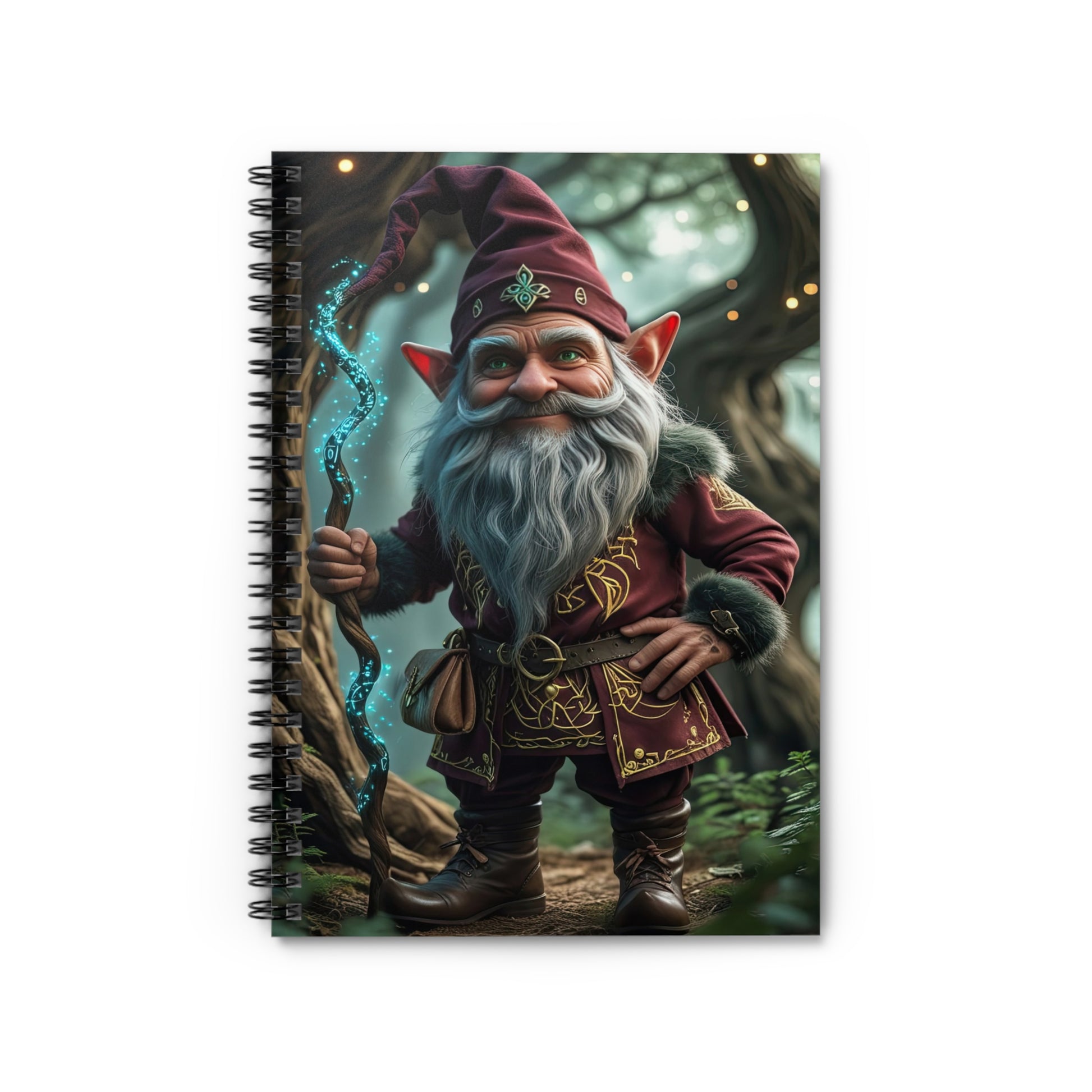 Gnome Forest Fantasy Notebook, Ruled Adventure Notebook