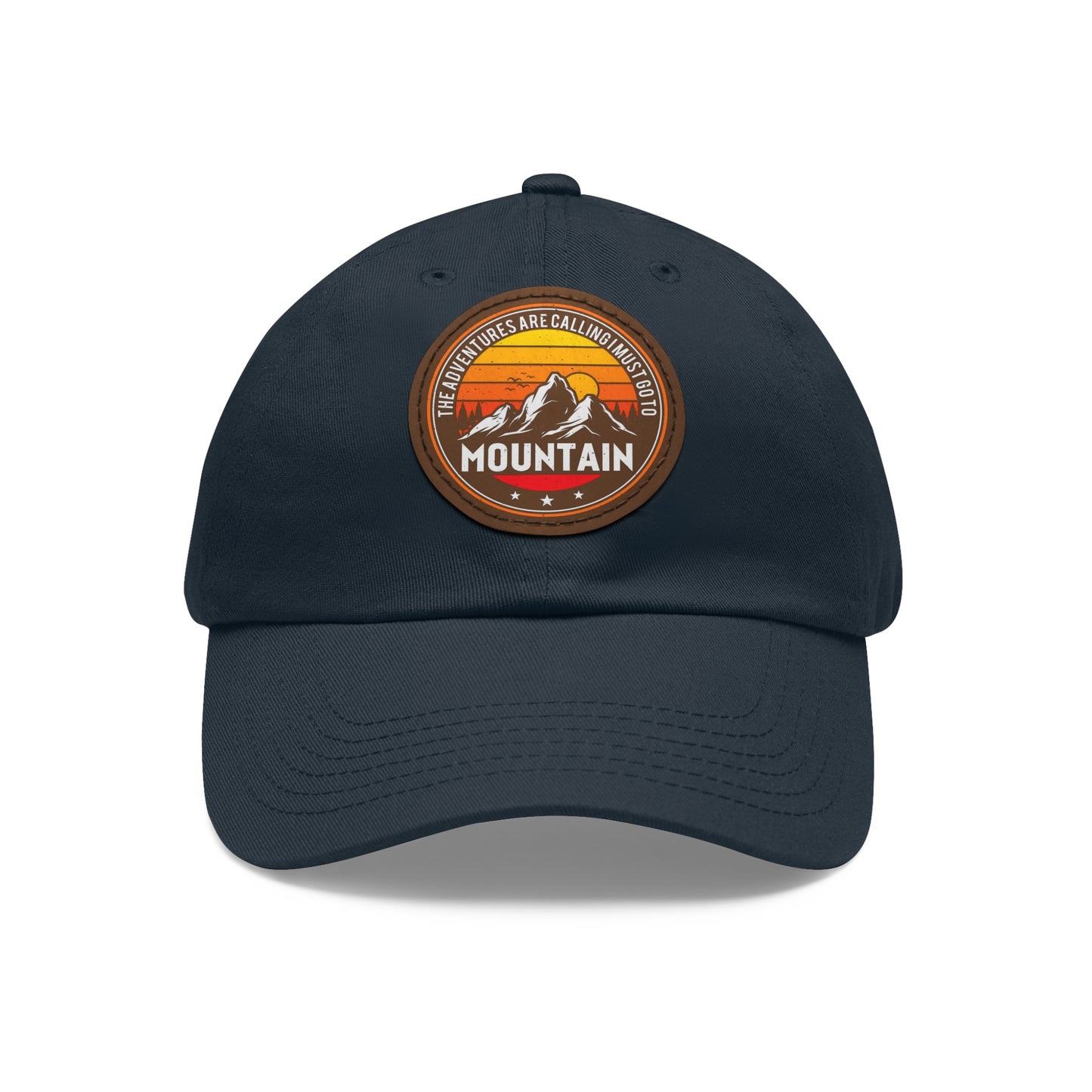 Mountain Adventure Dad Hat with Leather Patch