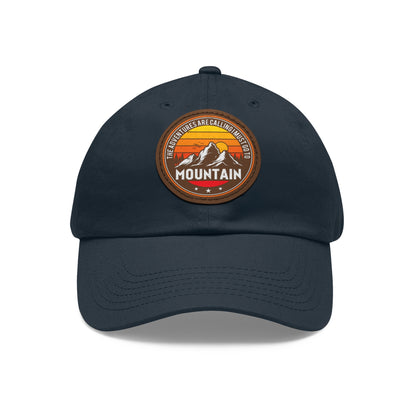 Mountain Adventure Dad Hat with Leather Patch