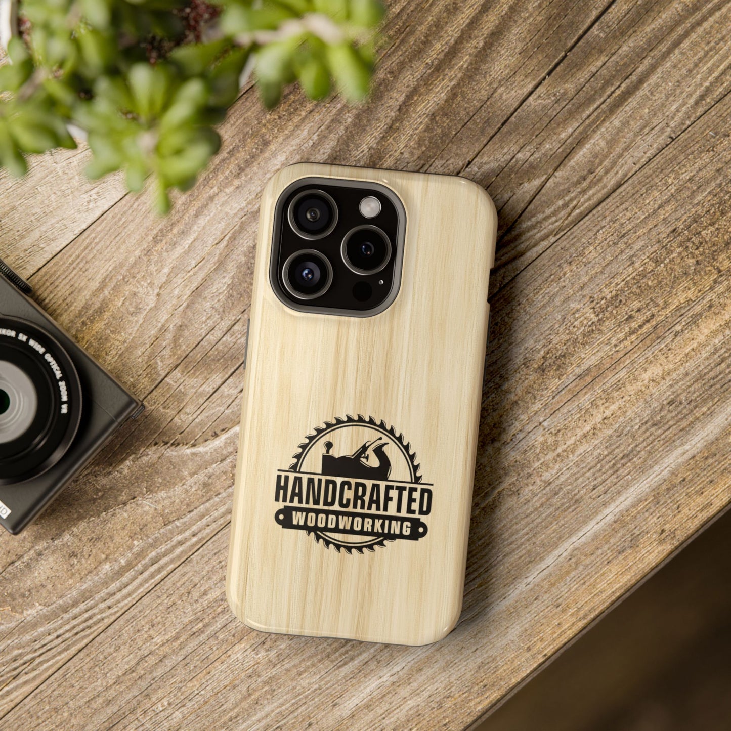 Handcrafted Woodworking Logo Magnetic Phone Cases