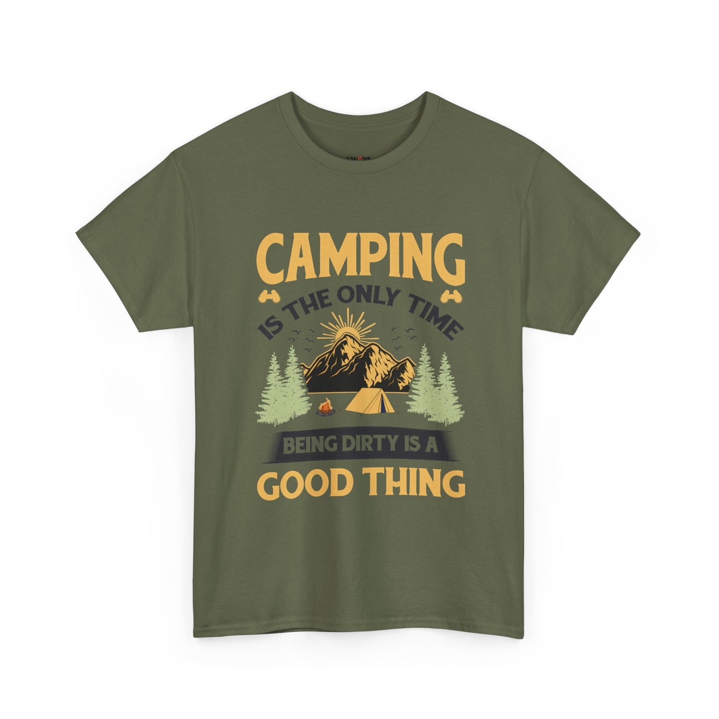 Camping Vibes Unisex Heavy Cotton Tee - "Being Dirty is a Good Thing"