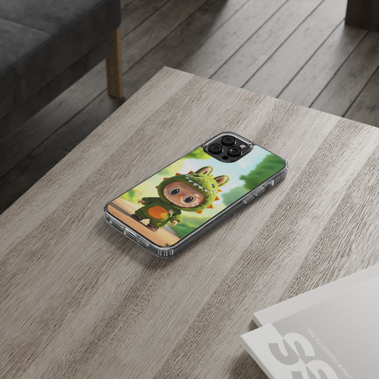 Copy of The Monsters Clear Case for iPhone Models – Playful Dinosaur Design