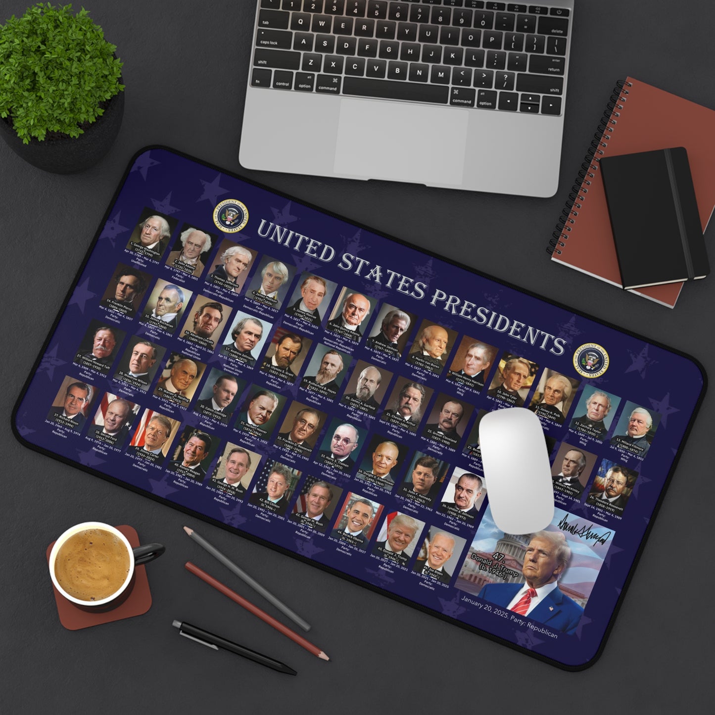 Educational Desk Mat / US Presidents