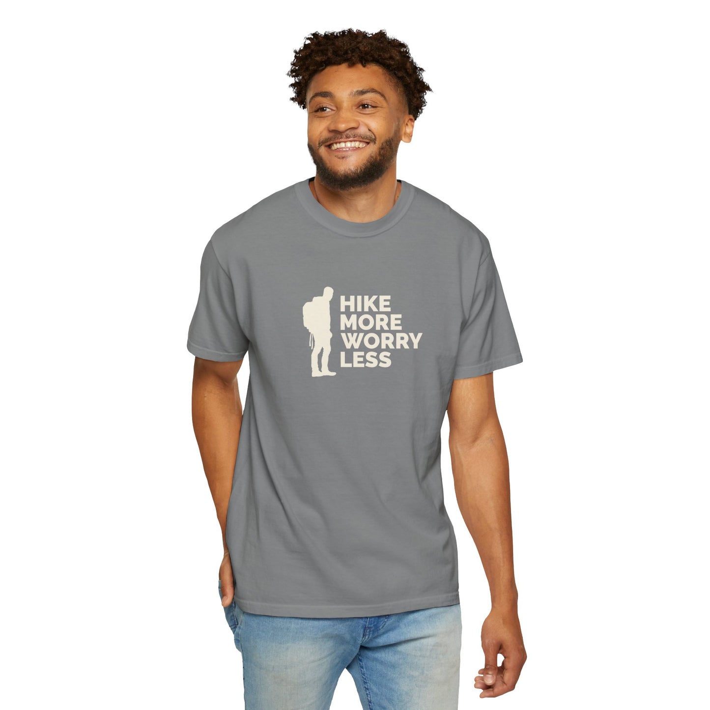 Hike More Worry Less Unisex Garment-Dyed T-shirt