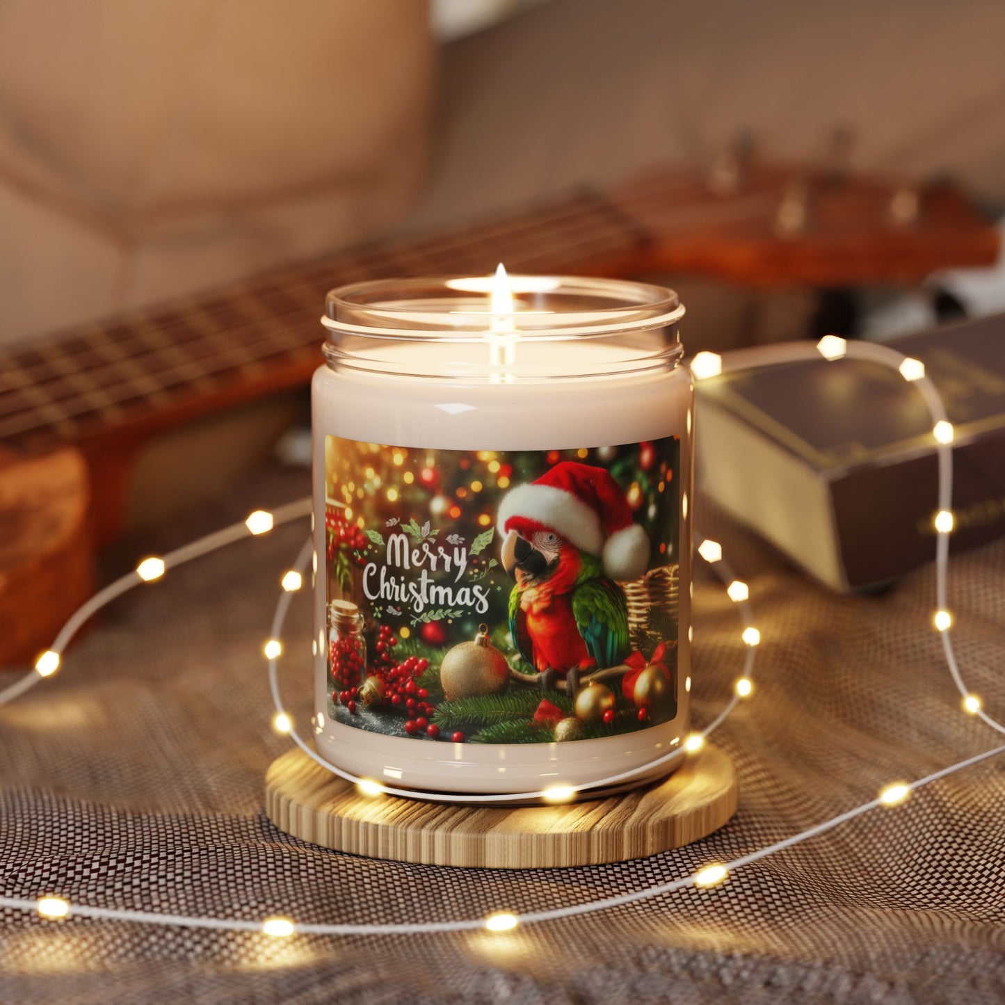 Festive Feathers Scented Soy Candle, 9oz