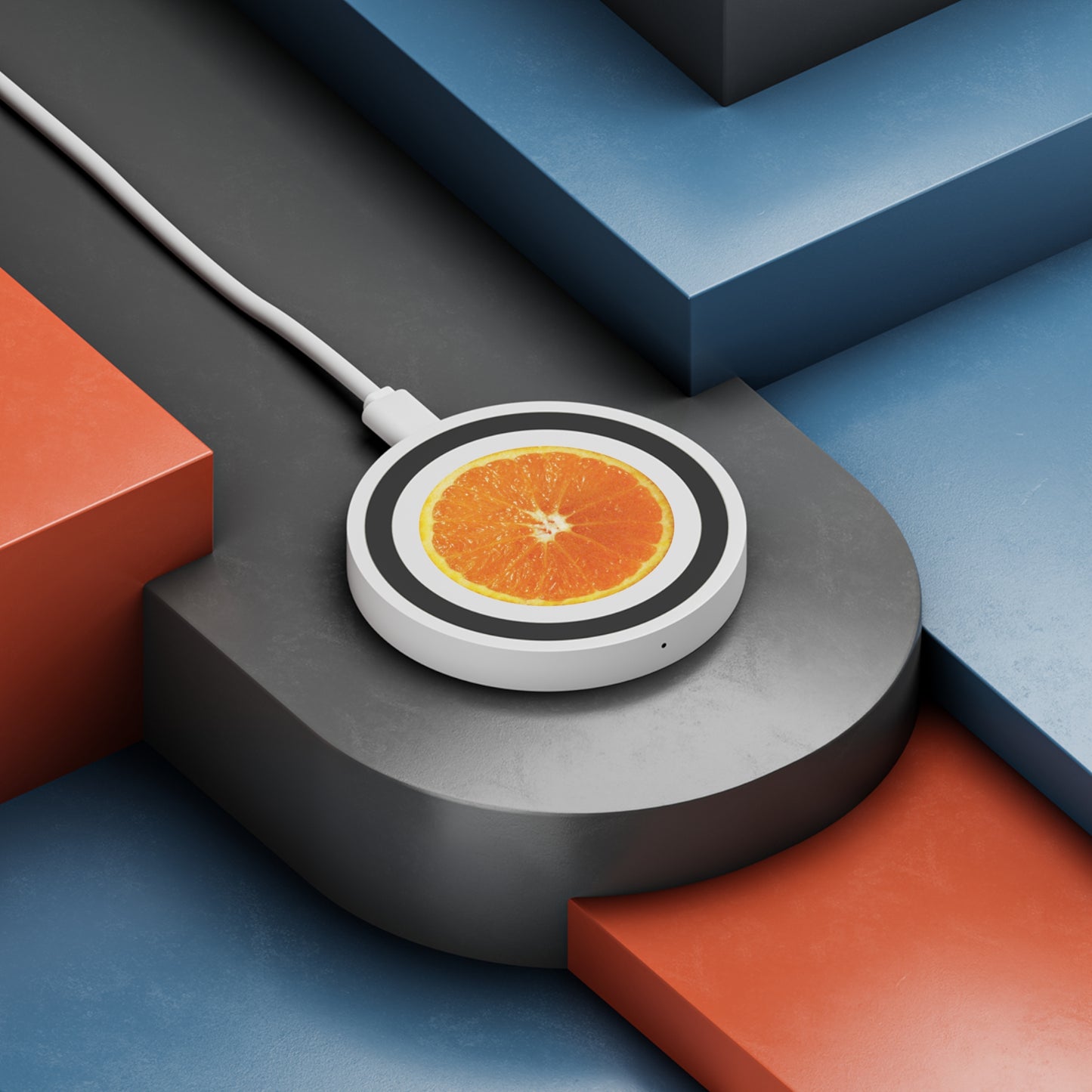 Orange Quake Wireless Charging Pad