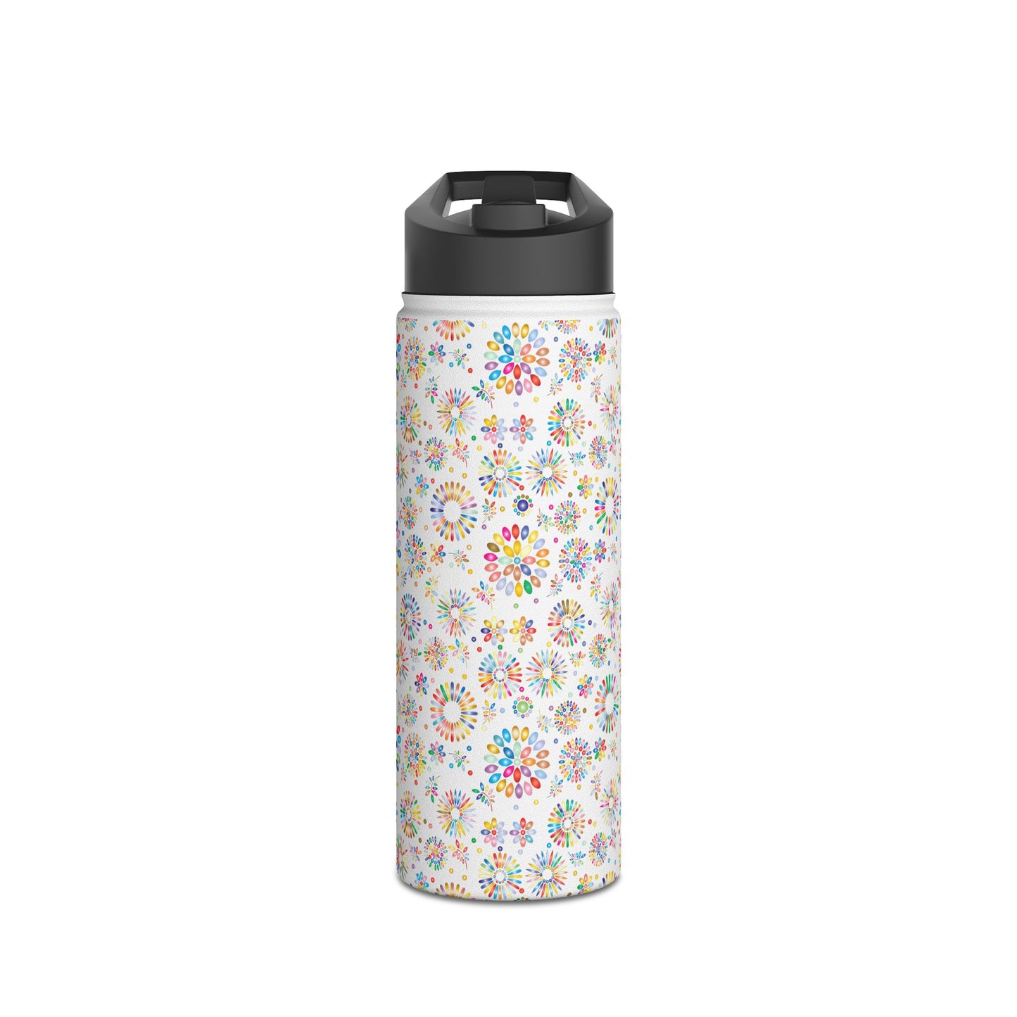 Vibrant Vibes Stainless Steel Water Bottle, Standard Lid