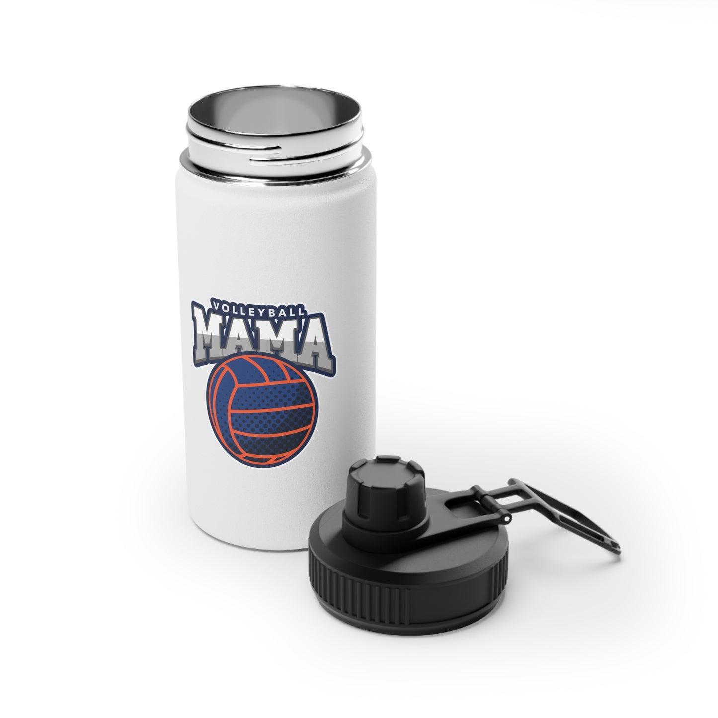 Volleyball Mama Stainless Steel Water Bottle, Sports Lid