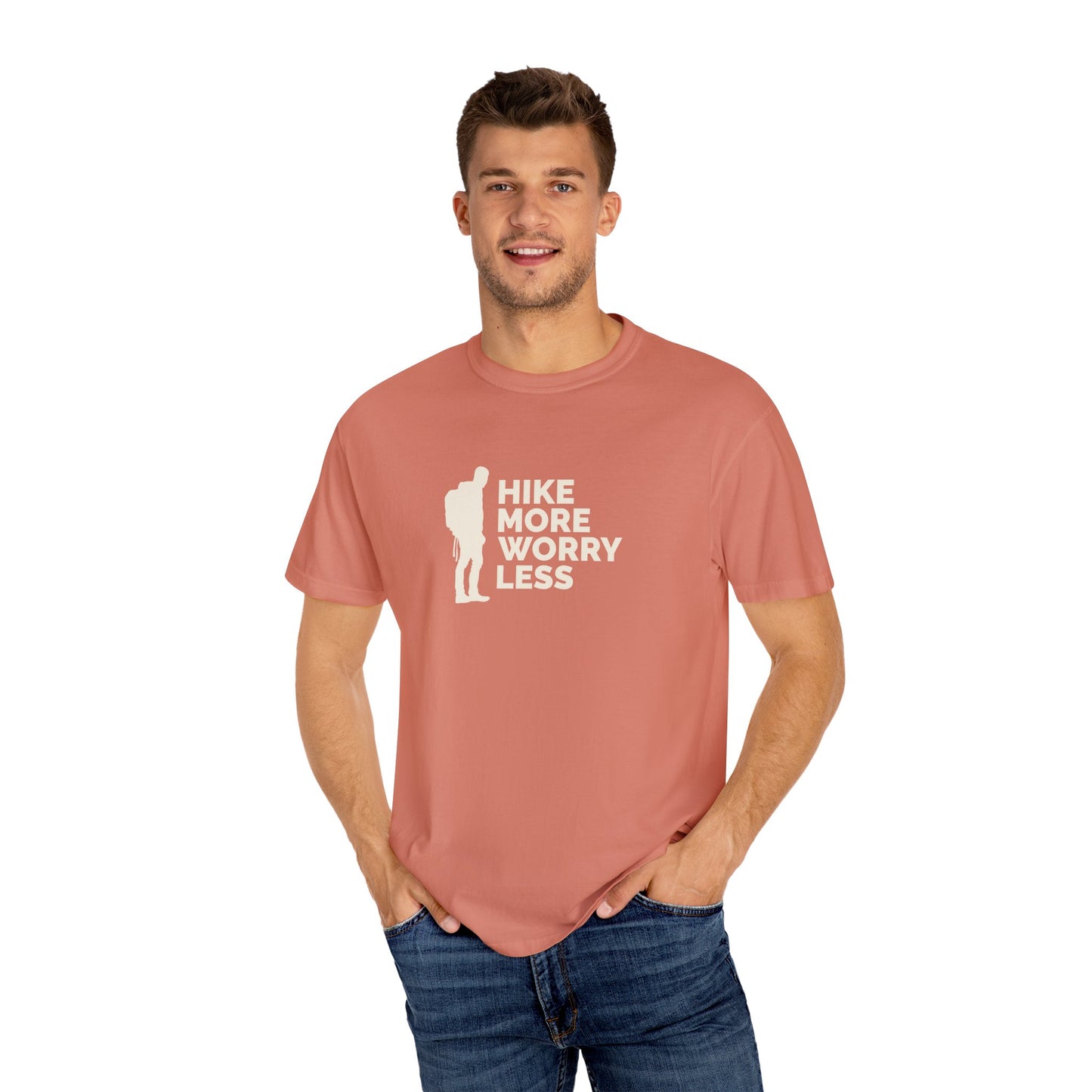 Hike More Worry Less Unisex Garment-Dyed T-shirt