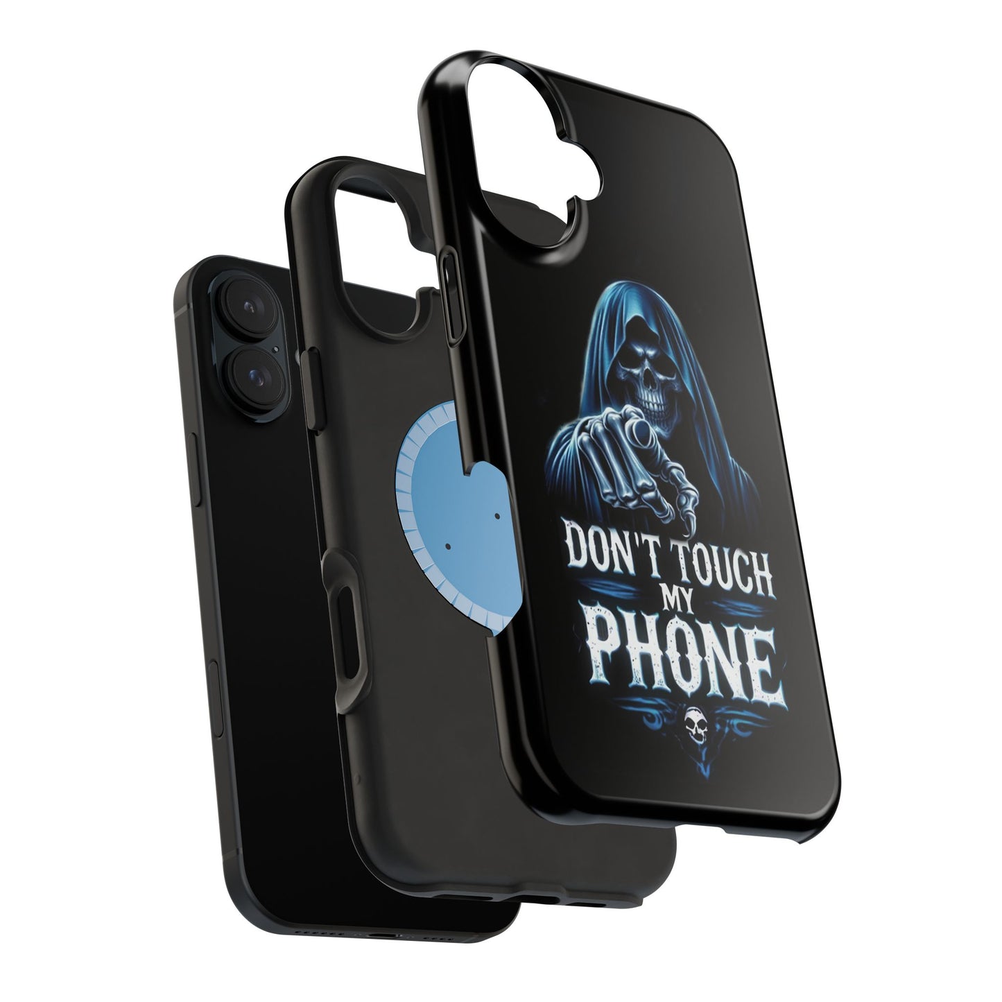 Gothic Magnetic iPhone Case: Don't Touch My Phone